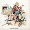 Free Silver Cartoon, 1893. /N'A Senatorial Desperado. 'Take My Silver Or I'Ll Take Your Life.'' Chromolithograph Cartoon Depicting A Silver Prospector Threatening Uncle Sam To Accept The Free Coinage Of Silver. Cartoon From Puck, 4 October 1893. Post