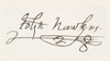 Admiral Sir John Hawkins Also Spelled Hawkyns 1532 To 1595. English Shipbuilder, Naval Administrator, Commander, Merchant, Navigator. His Signature. From The National And Domestic History Of England By William Aubrey Published London Circa 1890 Poste