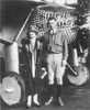 Charles A. Lindbergh /N(1902-1974). American Aviator. Lindbergh With His Mother, Evangeline Lodge Lindbergh, And The 'Spirit Of St. Louis' At Roosevelt Field, Long Island, New York, Prior To His Successful Trans-Atlantic Flight Of 20 May 1927. Poster