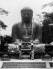 Japan: Daibutsu. /Nthe Great Buddha Of Kamakura, A Bronze Statue Cast In 1252. Photograph, July 1900, By An Unidentified Danish Photographer. The Man On The Right Is An English Friend In Japanese Clothing. Poster Print by Granger Collection - Item #