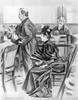Lizzie Andrew Borden /N(1860-1927). American Woman Accused Of Killing Her Father And Step-Mother With An Ax In 1892. Borden And Her Counsel, Former Massachusetts Governor George Robinson, In The Courtroom. Sketch From An American Newspaper, 1893. Pos