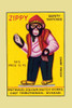 Thousands of companies manufactured matches worldwide and used a variety of fancy labels to make their brand stand out.  The match boxes had unusual topics but some were much prettier than others. Features a monkey in clothing named Zippy. Poster Pri
