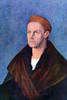 Portrait of Jakob Fugger   .  High quality vintage art reproduction by Buyenlarge.  One of many rare and wonderful images brought forward in time.  I hope they bring you pleasure each and every time you look at them. Poster Print by Albrecht  Durer -