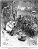 Chinese Picnic, 1883. /Ncelestial Musicians Entertain At A Picnic, Held By Chinese Immigrants From New York, At Iona Island (Near Bear Mountain In The Hudson River), New York. Wood Engraving From An American Newspaper Of 1883. Poster Print by Granger