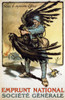 World War I: French Poster. /N'For The Greatest Effort.' A French Soldier Strangling The Imperial Eagle. Lithograph Poster By Marcel Falter, 1918, Encouraging French Citizens To Subscribe To The National Defense Loan. Poster Print by Granger Collecti