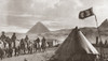 World War I: Egypt. /Ntwo Companies Of Colonial Scots With The Australian Contingent Of The British Army In Egypt. The Scottish Flag Is Flying Over Their Tents With The Great Pyramids In The Background. Photograph, C1917. Poster Print by Granger Coll