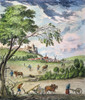 France: Ploughing, 1763. /Nan Idealized Version Of 'Labourage,' The Tilling And Ploughing Of Arable Soil, On A Model Manor, As Depicted In Denis Diderot'S 'Encyclopedia.' Color Line Engraving, French, 1763. Poster Print by Granger Collection - Item #