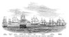 Argentina: Blockade, 1845. /Nargentinian Ships Captured Off The Coast Of Montevideo, By The French And English Navies During The Anglo-French Blockade Of The Rio De La Plata, October, 1845. Contemporary English Wood Engraving. Poster Print by Granger