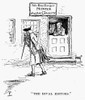 Zenger And Bradford, 1730S. /N'The Rival Editors.' William Bradford, John Peter Zenger'S Rival Publisher, Walking Past Zenger'S Printing Office In New York City. Pen And Ink Drawing By Howard Pyle, Late 19Th Century. Poster Print by Granger Collectio