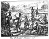 South Africa: Hottentot. /N'The Hottentot Skinner.' Khoikhoi (Hottentot) Villagers Treating Animal Hides And Making Garments. Line Engraving From An English Edition Of Peter Kolbe'S 'The Present State Of The Cape Of Good Hope,' 1731. Poster Print by