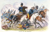 Flight Of The Hessians, 1776. /Nthe Flight Of The Hessian Soldiers After Their Defeat By George Washington'S Forces At The Battle Of Trenton, New Jersey, On 26 December 1776. Colored Engraving, 19Th Century. Poster Print by Granger Collection - Item
