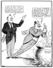 F.D. Roosevelt Cartoon. /N'His Convenient Other Self.' Cartoon, 1938, Attacking President Franklin D. Roosevelt'S Role In The Senatorial Primaries, When He Endorsed His Friends And Tried, Unsuccessfully, To 'Purge' Some Of His Prominent Foes. Poster