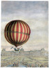 Hydrogen Balloon, 1783. /Ndeparture Of Charles And Robert'S Hydrogen-Filled Balloon From The Tuileries, Paris, 1 December 1783. Contemporary Pencil And Wash Drawing By Antoine Fran�Ois Sergent-Marceau (1751-1847). Poster Print by Granger Collection -