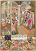 Charles The Bold (1433-1477). /Nduke Of Burgundy, 1467-1477. On His Throne, With His Entourage Of Barons And Advisers. Miniature From The 15Th Century Manuscript Of The 'Chroniques Abr_G_Es Des Anciens Rois Et Ducs De Bourgogne.' Poster Print by Gran