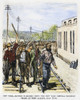 Great Railroad Strike, 1877. /Nstrikers Marching Down The New York Central Railroad Track At West Albany, New York, During The Great Railroad Strike, 24 July 1877. Contemporary American Wood Engraving. Poster Print by Granger Collection - Item # VARG