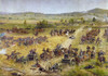 Civil War: Gettysburg. /Nthe 72Nd Pennsylvania Infantry Regiment Under General Winfield S. Hancock Charging At The Battle Of Gettysburg, Pennsylvania, July 1863. Detail Of Cyclorama At Gettysburg National Military Park By Paul Philippoteaux, 1881. Po