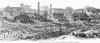 Great Railroad Strike, 1877. /Nthe Ruins Of The Round-House And Car-Shops At The Railroad Station In Pittsburgh, Pennsylvania, Set On Fire By Rioters In July 1877. Wood Engraving From A Contemporary American Newspaper. Poster Print by Granger Collect