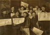 New York: Newsboys, 1908. /Na Group Of Newboys At The Side Door Of The Journal Building With Newspapers At 2 A.M. Near The Brooklyn Bridge In New York City. Photograph By Lewis Hine, February 1908. Poster Print by Granger Collection - Item # VARGRC01