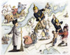 Europe: 1848 Uprisings./Nafter The Uprisings In Europe In 1848 The Leaders Of France, Prussia, And Austria Sweep Revolutionaries Into Switzerland And Onto Boats For America. Cartoon By F. Schroeder From A German Newspaper Of 1849. Poster Print by Gra