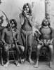 Mohave & Maricopa Men. /Nmen Of The Mohave (Standing) And Maricopa Tribes. Photographed In Pasadena, California, 1876, By Elias A. Bonine. The Face Paint On The Mohave Man Is Thought To Have Been Applied To The Negative By The Photographer. Poster Pr