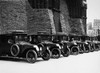 Paris: Notre Dame, 1918. /Nautomobiles At The Disposal Of An American Mission To France, Parked In Front Of The Western Facade Of Notre Dame Cathedral, Protected By Sand Bags In World War I. Photograph, April 1918. Poster Print by Granger Collection