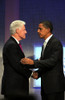 Bill Clinton, Barack Obama At A Public Appearance For 2009 Annual Meeting Of The Clinton Global Initiative - Opening Plenary, Sheraton New York Hotel And Towers, New York, Ny September 22, 2009. Photo By Kristin CallahanEverett - Item # VAREVC0922SPF