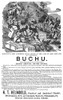 Advertisement: Buchu, 1871. /Nadvertisement For A New York Chemist, Featuring An Engraving Of Khoikhoi ('Hottentot') Gathering Buchu Leaves At The Cape Of Good Hope, South Africa, For H.T. Helmbold Of New York. Poster Print by Granger Collection - It