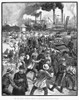New Orleans Fair, 1884. /Nvisitors To The World'S Industrial And Cotton Centennial Exposition Arriving On The Levee At New Orleans, Louisiana, December 1884. Wood Engraving From An American Newspaper Of January 1885. Poster Print by Granger Collectio