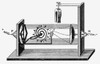 Crookes: Apparatus, 1879. /None Of William Crookes' Appliances Showing The Propulsion Of A Wheel By The Impact Of The Cathode Rays When They Are Deflected By A Horseshoe Magnet. Line Engraving, 1904. Poster Print by Granger Collection - Item # VARGRC