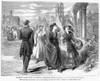 Civil War: Richmond, 1865. /Nladies Of Richmond, Virginia, Passing A Union Soldier On Their Way To Receive Government Rations Following The Defeat Of The Confederacy. Wood Engraving From An American Newspaper Of June 1865. Poster Print by Granger Col