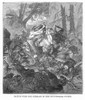 Battle Of Teutoburg Forest. /Nthe Roman Army Led By Varus Battles Unsuccessfully Against The Rebellious Forces Organized By Arminius, In The Teutoburg Forest In 9 A.D. Line Engraving, 19Th Century. Poster Print by Granger Collection - Item # VARGRC00