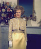 Patricia Nixon Models Her Harvey Berin Inaugural Gown In The Nixon'S New York Apartment On Jan 16 1969. The Jacket And Waist Was Embroidered With Gold And Silver Bouillon And Embellished With Hand Set Swarovsky Jewels. History - Item # VAREVCHISL032E
