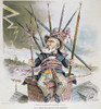 B. Harrison Cartoon, 1894. /Namerican Cartoon By Frederick Burr Opper, 1894, Of Benjamin Harrison, Wearing The Beaver Hat Of Grandfather William Henry Harrison, Waiting For Presidential Lightning To Strike. Poster Print by Granger Collection - Item #