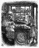 Carroll: Looking Glass. /Nalice Conversing With An Old Sheep Knitting In A Shop. Wood Engraving After Sir John Tenniel For The First Edition Of Lewis Carroll'S 'Through The Looking Glass,' 1872. Poster Print by Granger Collection - Item # VARGRC01188