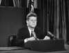 John F. Kennedy (1917-1963). /N35Th President Of The United States. Announcing A U.S. Naval Blockade Of Cuba To A Nationwide Television Audience At The Time Of The Cuban Missile Crisis, 22 October 1962. Poster Print by Granger Collection - Item # VAR