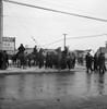 Detroit, 1942. /Nmounted Police Surrounding A Group Of Black Men During A Riot Caused By White Residents Attempting To Keep Black Families From Moving Into The Sojourner Truth Homes In Detroit, Michigan. Photograph By Arthur Siegel, February 1942. Po
