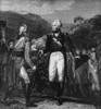 Saratoga: Surrender, 1777. /Nthe Surrender Of British General John Burgoyne (Left) To General Horatio Gates Of The Continental Army, At Saratoga, New York, 17 October 1777. Line Engraving, English, 1807, By T. Wallis After William Marshall Craig. Pos
