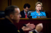 Senator Hillary Clinton A Member Of The Senate Armed Services Committee Listens During The Confirmation Hearings Of Admiral Mike Mullen President Bush'S Appointee As Chairman And Vice-Chairman Of The Joint Chiefs Of Staff. July 31 - Item # VAREVCHISL