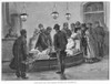 Hamburg: Cholera, 1892. /Ncustoms Officers Removing Clothing To Be Disinfected From The Baggage Of Passengers Arriving At Hamburg'S Railway Station During The European Epidemic Of 1892. Illustration From A Contemporary English Newspaper. Poster Print