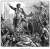 George Cockburn (1772-1853). /Nenglish Admiral. Cockburn In The Chair Of The Speaker Of The House Of Representatives During The Burning Of Washington, D.C., On 24 August 1814. Wood Engraving, 19Th Century. Poster Print by Granger Collection - Item #