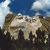 Mount Rushmore. /Nmount Rushmore National Memorial In South Dakota, Created By Sculptor Gutzon Borglum Between 1927 And 1941. From Left: Presidents George Washington, Thomas Jefferson, Theodore Roosevelt And Abraham Lincoln. Photograph, C1962. Poster