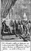 Franklin At Versailles. /Nbenjamin Franklin, Silas Deane, And Arthur Lee Of The American Trade Commission At The Court Of King Louis Xvi Of France, 1778. Contemporary German Engraving By Daniel Chodowiecki (1726-1801). Poster Print by Granger Collect