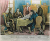 Declaration Committee. /Nthe Declaration Of Independence Committee, 1776. Left-To-Right: Thomas Jefferson, Roger Sherman, Benjamin Franklin, Robert R. Livingston, And John Adams. Lithograph By Currier & Ives, 1876. Poster Print by Granger Collection