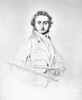Nicolo Paganini (1782-1840). /Nitalian Violinist And Composer. Line And Stipple (Head) And Crayon Manner Engraving, C1831, By Luigi Calamatta, After A Drawing, 1819, By Jean Auguste Dominique Ingres. Poster Print by Granger Collection - Item # VARGRC