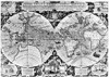 World Map, 16Th Century. /Nmap Engraved By Jodocus Hondius, Perhaps At London, England, About 1590, Showing The Track Of Sir Francis Drake'S Circumnavigation Of The Globe, 1577-80, And That Of Thomas Cavendish, 1586-88. Poster Print by Granger Collec