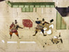 Japan: Heiji Rebellion. /Nrebel Soldiers Of Generals Noboyuri And Yoshitomo Are Pictured Preventing Court Officials From Rescuing Royal Treasure During The Heiji Rebellion, 1159. Scroll Drawing, Japanese, Mid-13Th Century. Poster Print by Granger Col