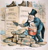 James G. Blaine Cartoon. /Nsecretary Of State James Gillespie Blaine (1830-1893), Attempting To Cement Shady Alliances, Is Compared Unfavorably To Thomas Jefferson In This 1891 Cartoon By C. Jay Taylor. Poster Print by Granger Collection - Item # VAR