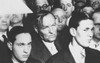 Leopold & Loeb Trial, 1927. /Nattorney Clarence Darrow Flanked By Nathan F. Leopold (1906-1971) And Richard A. Loeb (1907-1936) At The Arraignment Of The Pair In Chicago On 11 June 1924 For The Murder Of Bobbie Franks. Poster Print by Granger Collect