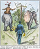 Republican Cartoon, 1884. /Namerican Cartoon Comment, 1884, On The Dissastisfaction That Year Of The 'Honest Republican Voter' With The Scandal-Tainted Republican Presidential Candidate James G. Blaine. Poster Print by Granger Collection - Item # VAR