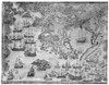 Siege Of Louisbourg, 1758. /Nthe British Siege Of The French Fortress Of Louisbourg On Cape Breton Island, Nova Scotia, During The French And Indian War, June-July 1758. Contemporary French Drawing. Poster Print by Granger Collection - Item # VARGRC0